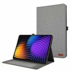 For Xiaomi Pad 7 / 7 Pro Fabric Leather Tablet Case(Grey)