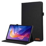 For Xiaomi Redmi Pad 2 Fabric Texture Horizontal Flip Leather Tablet Case(Black)