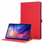 For Xiaomi Redmi Pad 2 Fabric Texture Horizontal Flip Leather Tablet Case(Red)