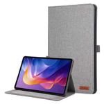 For Xiaomi Redmi Pad 2 Fabric Texture Horizontal Flip Leather Tablet Case(Grey)