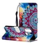 For Huawei P Smart 2020 Oil Embossed Coloured Drawing Pattern Horizontal Flip PU Leather Case with Holder & Card Slots & Wallet(Half Sunflower)