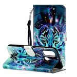 For Huawei P Smart 2020 Oil Embossed Coloured Drawing Pattern Horizontal Flip PU Leather Case with Holder & Card Slots & Wallet(Wolf)
