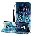 For LG K51 Oil Embossed Coloured Drawing Pattern Horizontal Flip PU Leather Case with Holder & Card Slots & Wallet(Wolf)