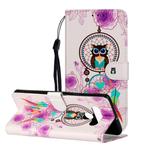 For LG Stylo 6 Oil Embossed Coloured Drawing Pattern Horizontal Flip PU Leather Case with Holder & Card Slots & Wallet(Owl Wind Chimes)