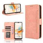 For Umidigi A15 / A15C Skin Feel Calf Texture Card Slots Leather Phone Case(Pink)