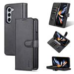 For Samsung Galaxy Z Fold5 AZNS Skin Feel Calf Texture Flip Leather Phone Case(Black)