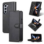 For Samsung Galaxy Z Fold6 5G AZNS Skin Feel Calf Texture Flip Leather Phone Case(Black)