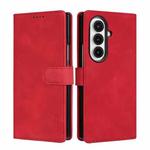 For Samsung Galaxy Z Fold7 5G AZNS Skin Feel Calf Texture Flip Leather Phone Case(Red)