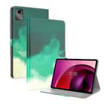 For Lenovo Tab M11 / Xiaoxin Pad 11 2024 Watercolor Pattern Flip Leather Tablet Case(Cyan Green)