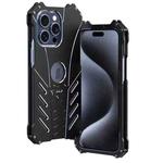 For iPhone 15 Pro R-JUST Batman Metal Mobile Phone Protective Case(Black)