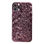 For iPhone 13 Pro Electroplated 3D Stone Texture TPU Phone Case(Rose Gold)