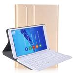 A0T8 For Huawei MatePad T8 8 inch ABS Ultra-thin Detachable Bluetooth Keyboard Voltage PU Leather Tablet Case with Bracket(Gold)