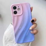 For iPhone 11 Wave Texture Gradient Color TPU Phone Case(Pink-Blue)