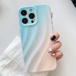 For iPhone 15 Pro Max Wave Texture Gradient Color TPU Phone Case(Blue-Pink)