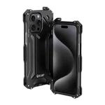 For iPhone 15 Pro Max R-JUST RJ17 Shockproof Armor Metal Phone Case(Black)