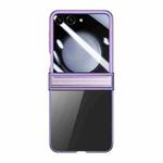 For Samsung Galaxy Z Flip5 Integrated Electroplated Three-piece Set Phone Case(Purple)