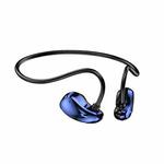 A60 Open Air Conduction Built-in Microphone Wireless Bluetooth Neckband Earphone(Blue)