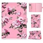 For iPad Pro 10.5 inch Colored Drawing Pattern Horizontal Flip PU Leather Case with Holder & Card Slot & Sleep / Wake-up Function(Pink Flowers)