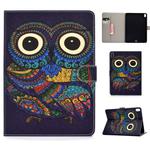 For iPad Pro 11 (2018) Colored Drawing Pattern Horizontal Flip PU Leather Case with Holder & Card Slot & Sleep / Wake-up Function(Owl)
