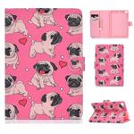 For iPad Mini 2019 & 4 & 3 & 2 & 1 Colored Drawing Pattern Horizontal Flip PU Leather Case with Holder & Card Slot & Sleep / Wake-up Function(Love Dog)