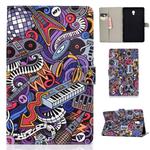 For Samsung Galaxy Tab A 10.5 T590/T595 Colored Drawing Pattern Horizontal Flip PU Leather Case with Holder & Card Slot(Graffiti)