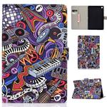 For Samsung Galaxy Tab S5e 10.5 T720 / T725 Colored Drawing Pattern Horizontal Flip PU Leather Case with Holder & Card Slot & Sleep / Wake-up Function(Graffiti)