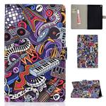 For Amazon Kindle Fire HD 8 2016/2017 Colored Drawing Pattern Horizontal Flip PU Leather Case with Holder & Card Slot & Sleep / Wake-up Function(Graffiti)