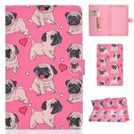 For Amazon Kindle Fire HD 8 2016/2017 Colored Drawing Pattern Horizontal Flip PU Leather Case with Holder & Card Slot & Sleep / Wake-up Function(Love Dog)