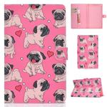 For Amazon Kindle Fire HD 10 2017 Colored Drawing Pattern Horizontal Flip PU Leather Case with Holder & Card Slot & Sleep / Wake-up Function(Love Dog)