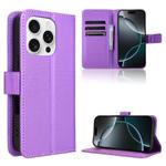 For iPhone 16 Pro Diamond Texture Leather Phone Case(Purple)