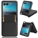 For Motorola Razr 40 Ultra Diamond Texture Leather Phone Case(Black)