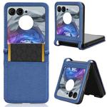 For Motorola Razr 50 Diamond Texture Leather Phone Case(Blue)