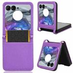 For Motorola Razr 50 Diamond Texture Leather Phone Case(Purple)