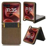 For Motorola Razr 60 Ultra Diamond Texture Leather Phone Case(Brown)