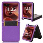 For Motorola Razr 60 Ultra Diamond Texture Leather Phone Case(Purple)