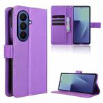 For Samsung Galaxy Z Fold7 Diamond Texture Leather Phone Case(Purple)