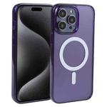 For iPhone 15 Pro Max GEBEI MagSafe Magnetic Transparent Phone Case(Purple)