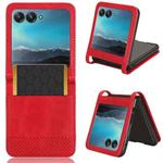 For Motorola Razr 40 Ultra Retro Texture Leather Phone Case(Red)