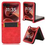 For Motorola Razr 60 Ultra Retro Texture Leather Phone Case(Red)