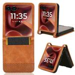 For Motorola Razr 60 Ultra Retro Texture Leather Phone Case(Brown)