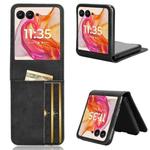 For Motorola Razr 50 Ultra Skin Feel Card Slot Leather Phone Case(Black)