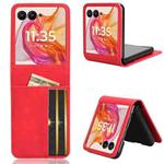 For Motorola Razr 50 Ultra Skin Feel Card Slot Leather Phone Case(Red)