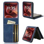 For Motorola Razr 60 Ultra Skin Feel Card Slot Leather Phone Case(Blue)