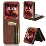 For Motorola Razr 60 Ultra Skin Feel Card Slot Leather Phone Case(Brown)