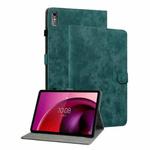 For Lenovo Tab M10 5G 10.6 inch Tiger Pattern Flip Leather Tablet Case(Dark Green)