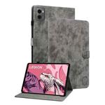 For Lenovo Legion Y700 2023 Tiger Pattern Flip Leather Tablet Case(Grey)