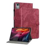 For Lenovo Tab K11 Plus Tiger Pattern Flip Leather Tablet Case(Red)