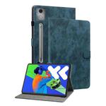 For Lenovo Tab P12 Pro 12.7 2025 Tiger Pattern Flip Leather Tablet Case(Dark Blue)