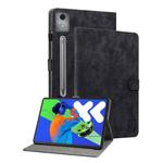 For Lenovo Tab P12 Pro 12.7 2025 Tiger Pattern Flip Leather Tablet Case(Black)