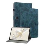 For Honor Pad 9 12.1 Embossed Tiger Pattern Leather Tablet Case(Dark Blue)